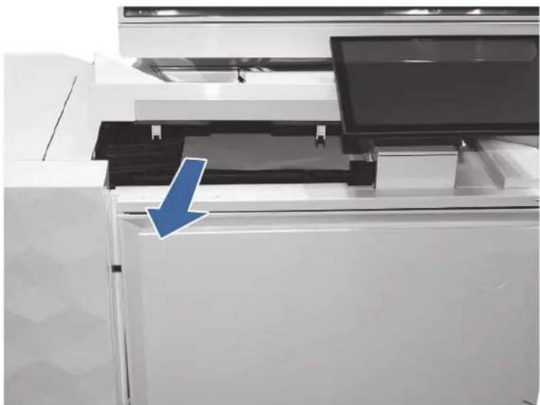 HP Color LaserJet Enterprise Flow MFP M6800zfsw - 13.E2 jam error in top cover - 2