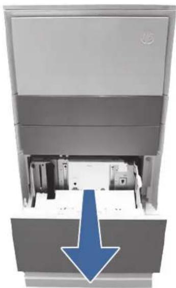 HP Color LaserJet Enterprise Flow MFP M6800zfsw - 13.A4 jam error in Tray 4 (2,100 sheet feeder HCI) - 6
