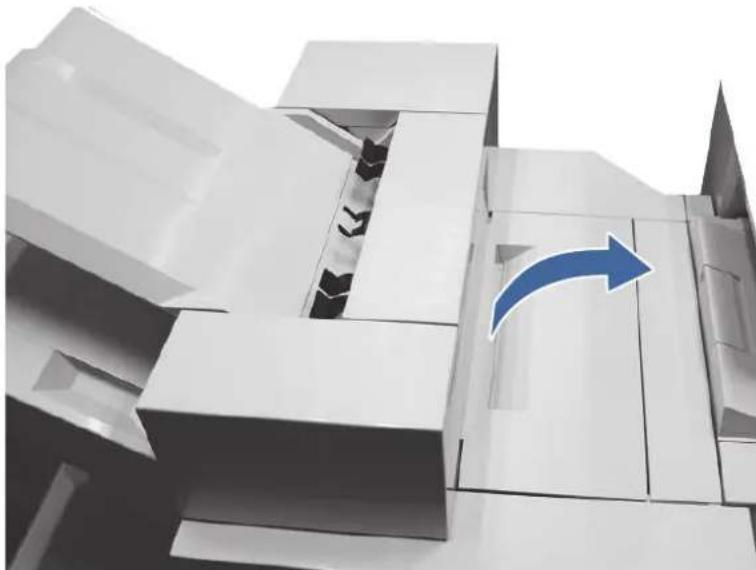 HP Color LaserJet Enterprise Flow MFP M6800zfsw - 13.6, 13.7, or 13.8 jam error in the Floor-standing finisher - 3
