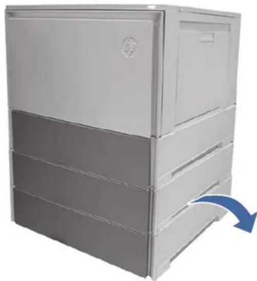 HP Color LaserJet Enterprise Flow MFP M6800zfsw - 13.A4 jam error in Tray 4 - 3
