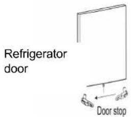 Refrigerator door Door stop