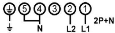 ① ⑤ ④ ③ ② ① ⊥ ⊥ N L2 L1 2P+N