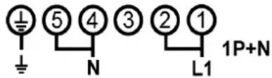 ⊥ ⊥ 5 4 3 2 1 N L1 1P+N