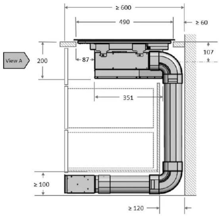 View A 200 ≥ 600 490 ≥ 60 87 351 107 ≥ 100 ≥ 120