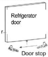 Refrigerator door Door stop