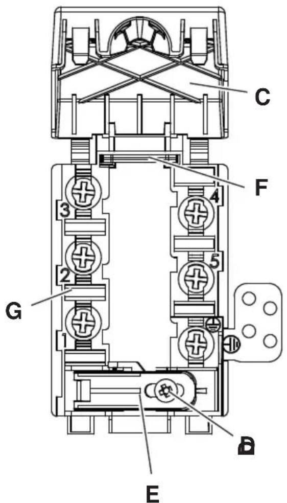 C F 3 4 5 G 2 1 B E