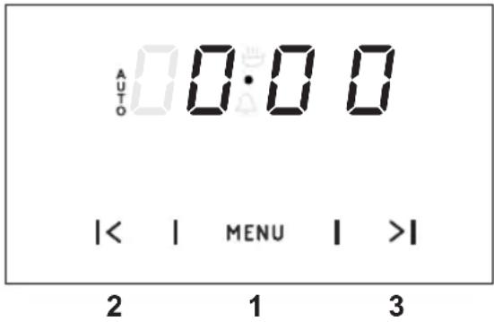 AUTO 0:00 |< | MENU | >| 2 1 3