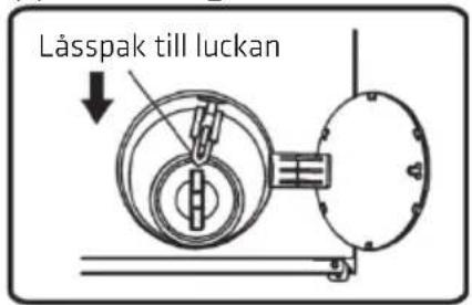 Låsspak till luckan