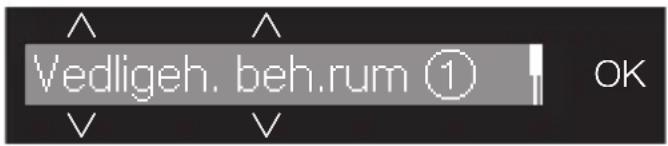 Vedligeh. beh.rum ① OK