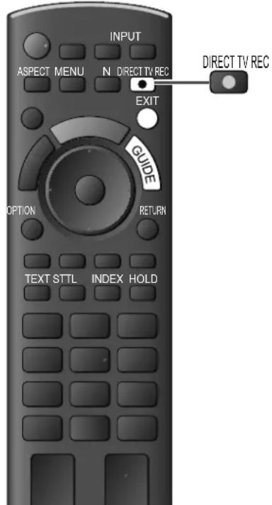 INPUT ASPECT MENU N DIRECT TV REC DIRECT TV REC EXIT GUIDE OPTION RETURN TEXT STTL INDEX HOLD