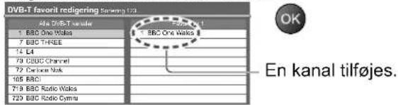DVB-T favorit redigging Software 133 Mia DVB-T favorite 1 BBC One Wales 7 BBC T-HEE 14 L4 79 C20C Channel 72 Carbon Now 105 BBC 719 BBC Radio Wales 729 BBC Radio Cymru F200001 BBC One Wales # En kanal tilføjes.