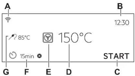 A B 12:30 85°C 150°C START G F E D C