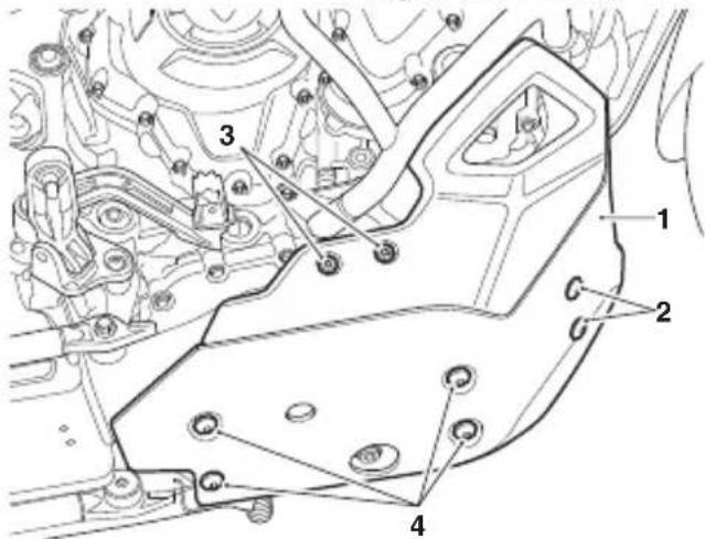Technical diagram of a vehicle's internal components with numbered labels pointing to specific parts.