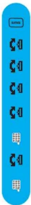 PHILIPS DECT 5112 - Indstil telefonnumre i SMS-centret - 1