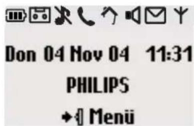 Don 04 Nov 04 11:31 PHILIPS → Menü