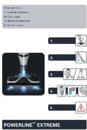 1. Manual-sho 2. Guide de Pulsifier 3. User's guide 4. Bestenungsverwaltung 5. Gede/schussene POWERLINE™ EXTREME