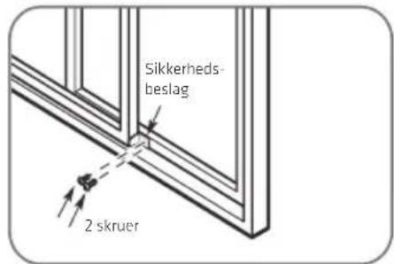 Sikkerheds- beslag 2 skruer