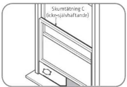 Skumtätning C (icke-självhaftande)