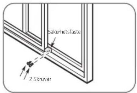 Säkerhetsfäste 2 Skruvar