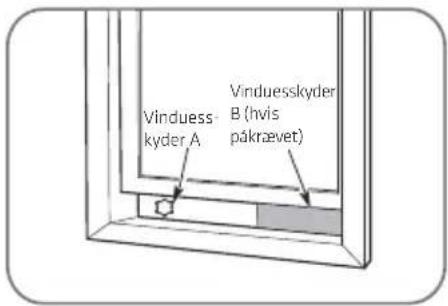 Vinduesskyder A Vinduesskyder B (hvis påkrævet)