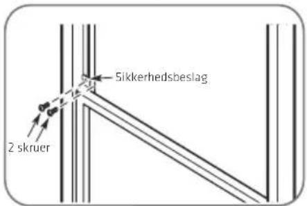 Sikkerhedsbeslag 2 skruer