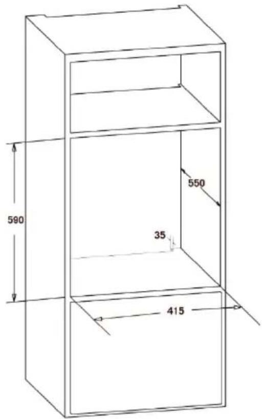 Ecotronic EO451S - Indbygning i højskab - 2