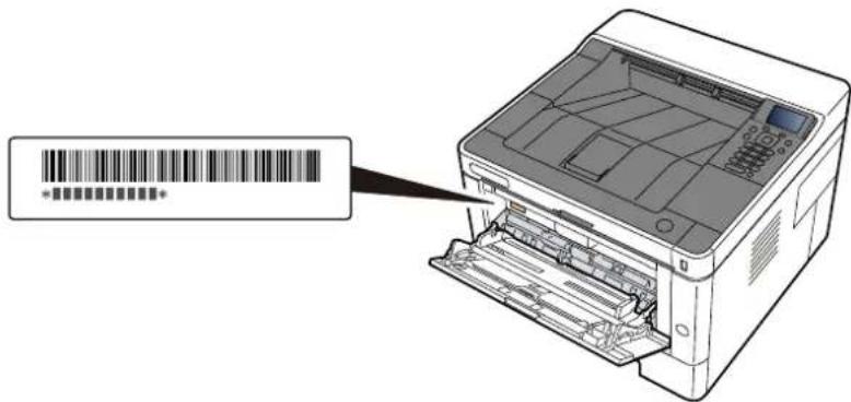 Utax P-4021DN - Kontrol af maskinens serienummer - 1