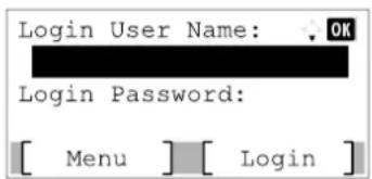 Login User Name: OK Login Password: [ Menu ] [ Login ]