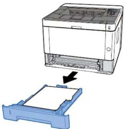 Utax P-4021DN - Træk kassette 1 ud mod dig, indtil den stopper. - 1