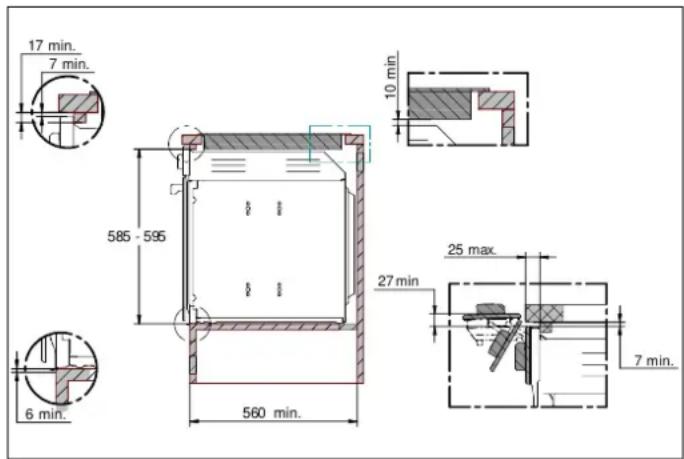 BERTAZZONI FMOD6117CTG3 - Zorg voor een opening achterin de structuur, om de oven te beluchten. Bij onvoldoende ventilatie kunnen de prestaties van de oven worden aangetast. - 3