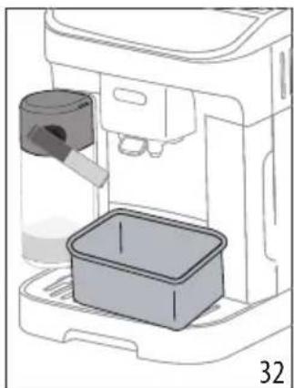 DELONGHI Magnifica Evo ECAM290.51.B - Rengjøring av melkekannen etter hver bruk. - 2