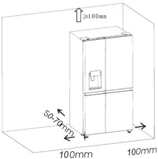 HISENSE RS5P628WSPID - Ventilation af apparatet - 1