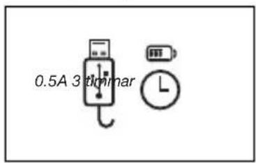 0.5A 3 timmar