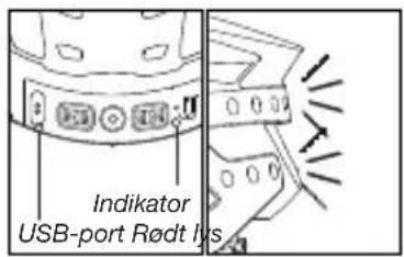 Indikator USB-port Rødt Iys