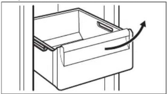 ELECTROLUX XUE7DK1 - Pakastelokeron irrottaminen ja asentaminen - 1