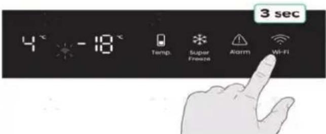 3 sec 4 °C - 18 °C Temp. Super Freeze Alarm Wi-Fi