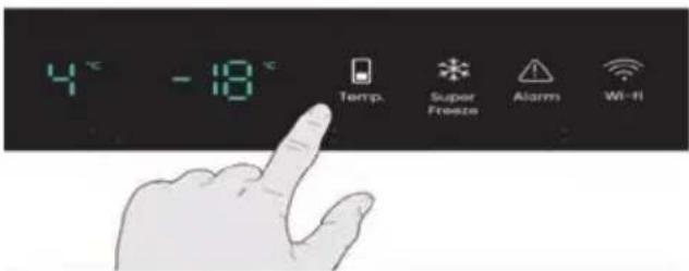 4°C -18°C Temp. Super Freeze Alarm Wi-fi