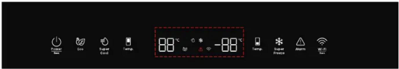 Power IaaS Eco Super Cool Temp. 88 °C * - 88 °C Temp. Super Freeze Alarm Wi-Fi IaaS
