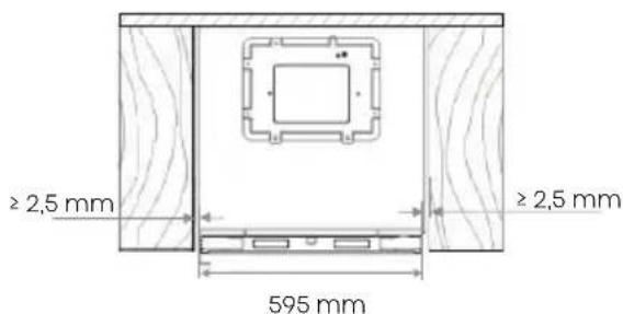 ≥ 2,5 mm ≥ 2,5 mm 595 mm