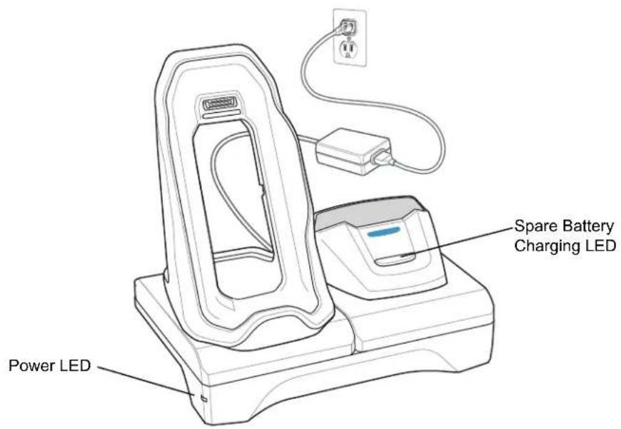 Spare Battery Charging LED Power LED