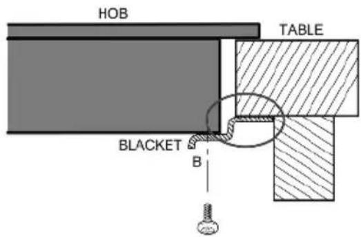 HOB TABLE BLACKET B