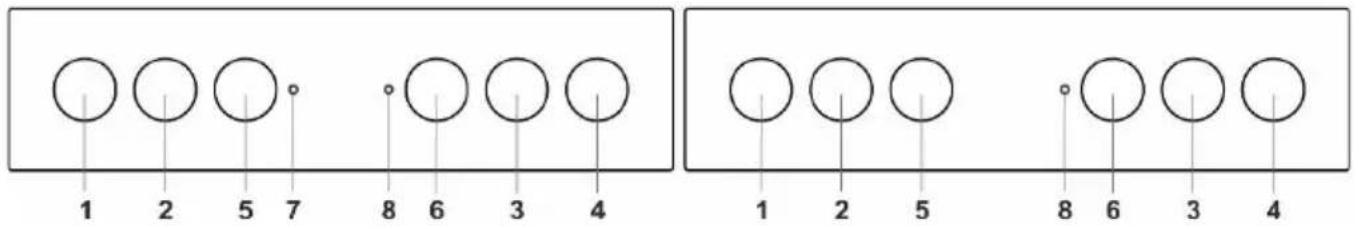 1 2 5 7 8 6 3 4 1 2 5 8 6 3 4