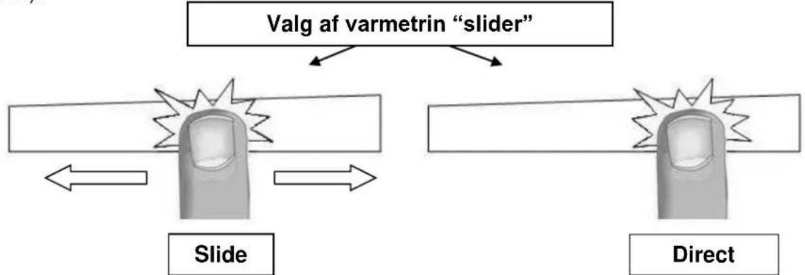 Witt WIMP 708 - Indstilling af varmetrin "SLIDER" - 1