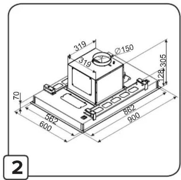 319 Ø150 319 70 562 862 600 900 128 305 2