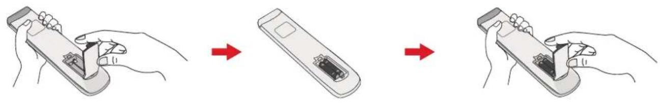 VIEWSONIC CDE75G3-1C - Installation af batterier - 1
