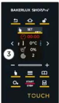 Unox BAKERLUX SHOP.Pro TOUCH XEFR-06EU-ETLV-MT - INDSTILLING AF BAGEPARAMETRE - 10