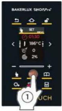 Unox BAKERLUX SHOP.Pro TOUCH XEFR-06EU-ETLV-MT - Gemme bagningen og derefter starte programmet - 3