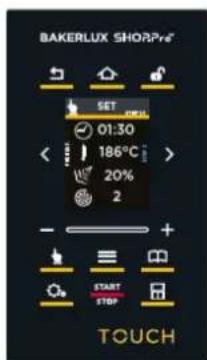 Unox BAKERLUX SHOP.Pro TOUCH XEFR-03EU-ETDP - INDSTILLING AF BAGEPARAMETRE - 13