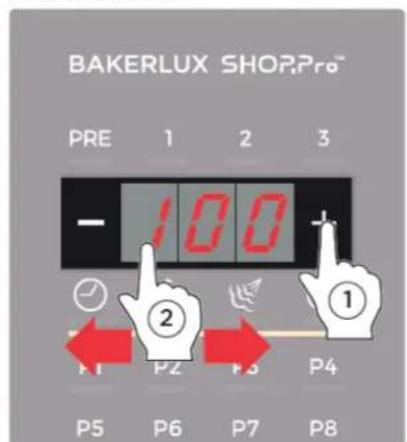 Unox BAKERLUX SHOP.Pro LED XEFR-06EU-ELRV - SÅDAN INDSTILLES VÆRDIERNE - 2