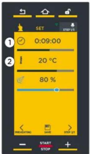 Unox BAKERLUX SHOP.Pro MASTER XEFR-03EU-EMRV-MT - INDSTILLING AF PARAMETRE - 1